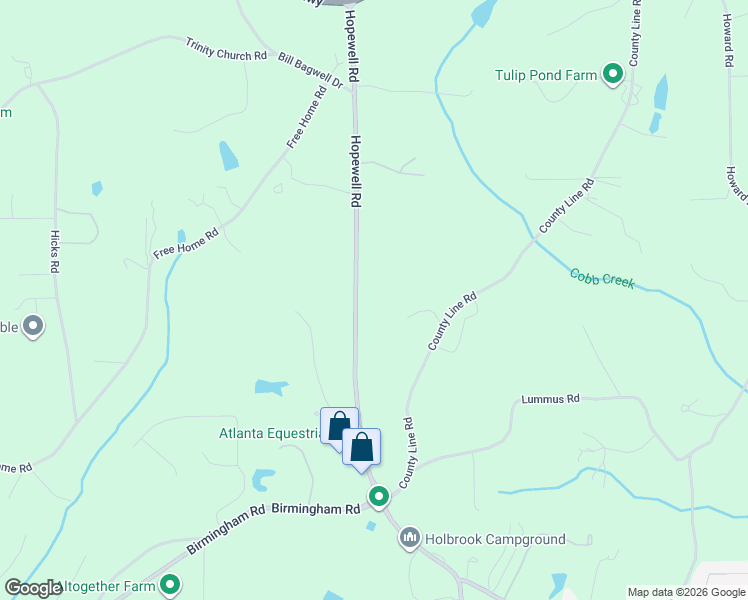 map of restaurants, bars, coffee shops, grocery stores, and more near 1745 Holbrook Campground Road in Cumming