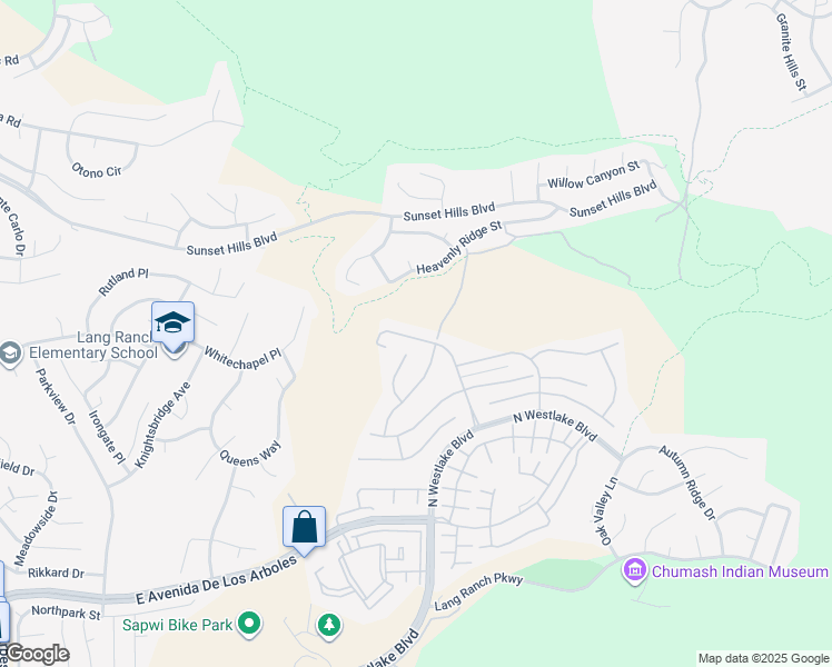 map of restaurants, bars, coffee shops, grocery stores, and more near 2996 Eagles Claw Avenue in Thousand Oaks