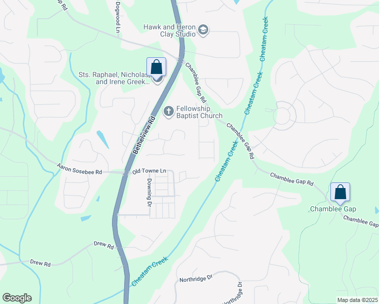 map of restaurants, bars, coffee shops, grocery stores, and more near 3565 Rosewicke Drive in Cumming