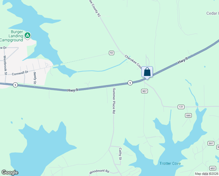map of restaurants, bars, coffee shops, grocery stores, and more near 5220 Deer Run Road in Cedar Bluff