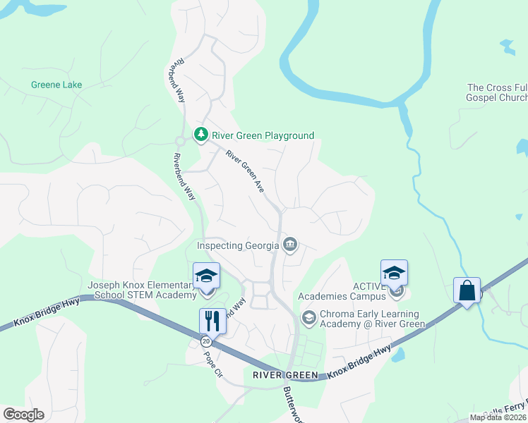 map of restaurants, bars, coffee shops, grocery stores, and more near 310 New Point Lane in Canton
