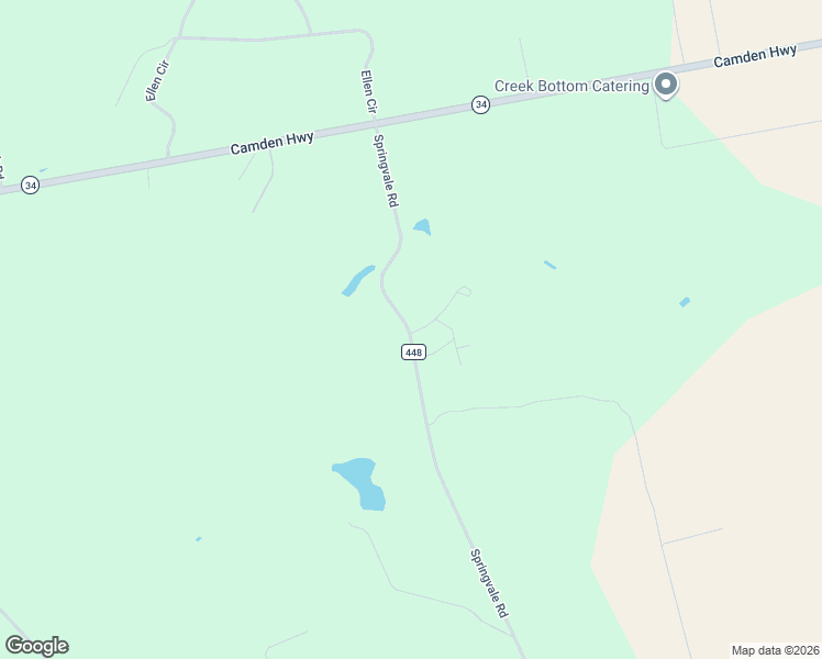 map of restaurants, bars, coffee shops, grocery stores, and more near 22 Springvale Road in Bishopville