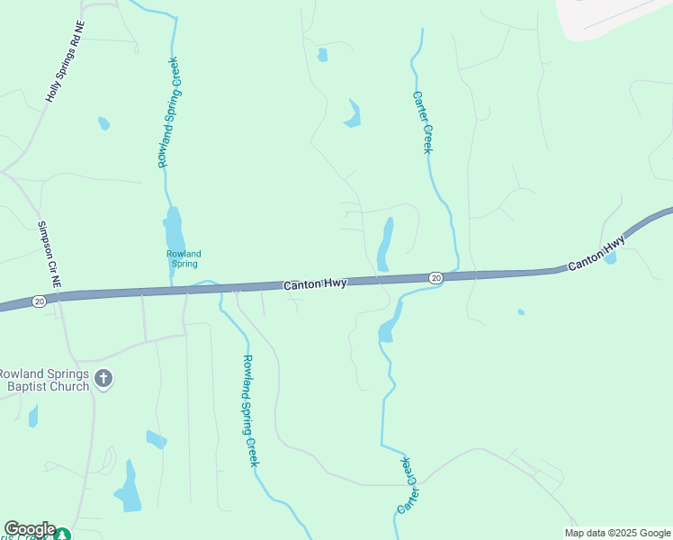 map of restaurants, bars, coffee shops, grocery stores, and more near 13 J R Road Northeast in Cartersville