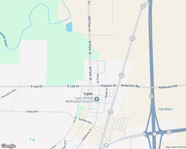 map of restaurants, bars, coffee shops, grocery stores, and more near 210 North Park in Lyon