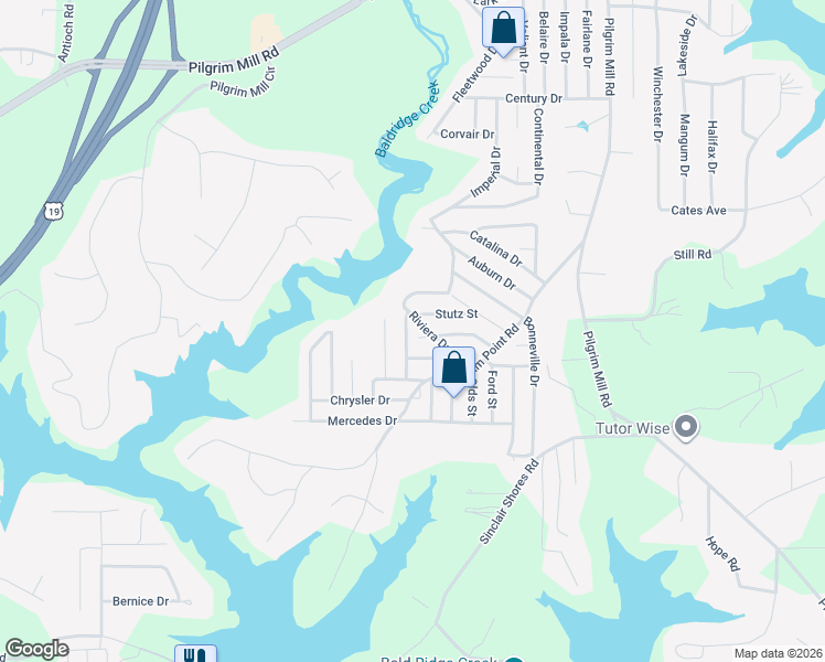 map of restaurants, bars, coffee shops, grocery stores, and more near 3875 Grand Prix Street in Cumming