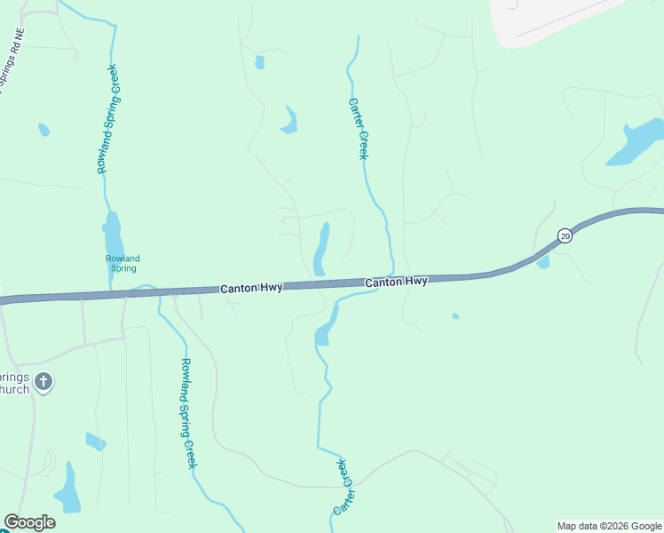map of restaurants, bars, coffee shops, grocery stores, and more near 40 Eagles View Drive Northeast in Cartersville