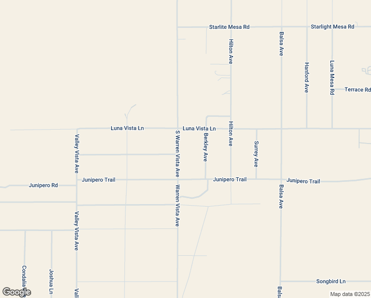 map of restaurants, bars, coffee shops, grocery stores, and more near Warren Vista Avenue in Yucca Valley