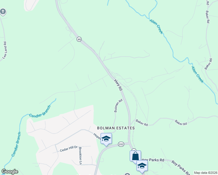 map of restaurants, bars, coffee shops, grocery stores, and more near 2379 Pinehurst Way in Gainesville