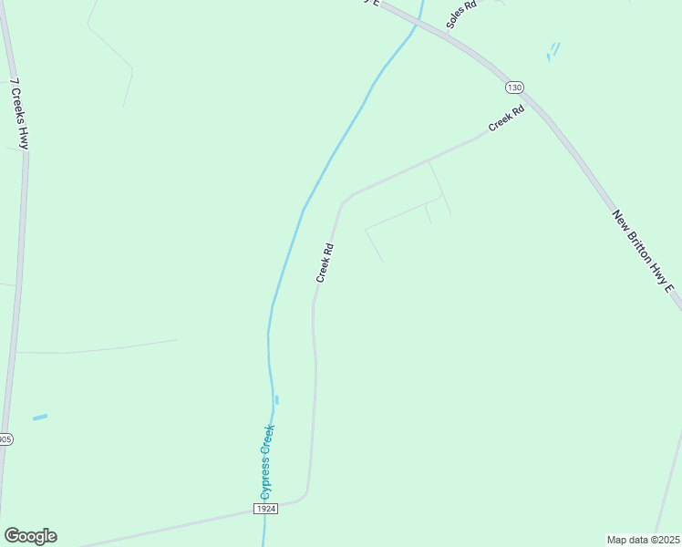 map of restaurants, bars, coffee shops, grocery stores, and more near 745 Creek Road in Whiteville