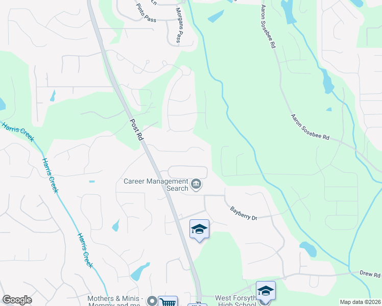 map of restaurants, bars, coffee shops, grocery stores, and more near 4490 Saint Andrews Crest Drive in Cumming
