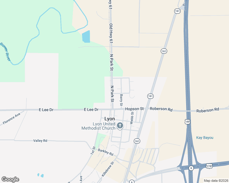 map of restaurants, bars, coffee shops, grocery stores, and more near 210 North Park Street in Lyon