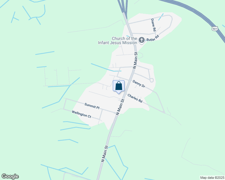 map of restaurants, bars, coffee shops, grocery stores, and more near 302 Robin Road in Marion