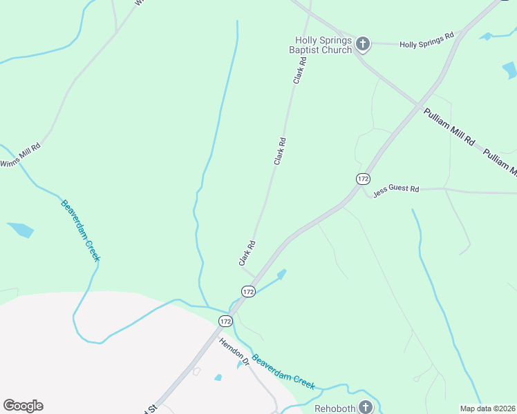 map of restaurants, bars, coffee shops, grocery stores, and more near 2561 Clark Road in Bowman