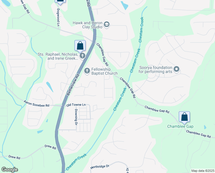map of restaurants, bars, coffee shops, grocery stores, and more near 2735 Kimblewick Court in Cumming