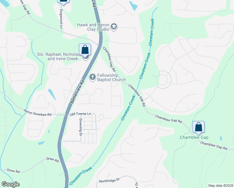 map of restaurants, bars, coffee shops, grocery stores, and more near 2775 Kimblewick Court in Cumming