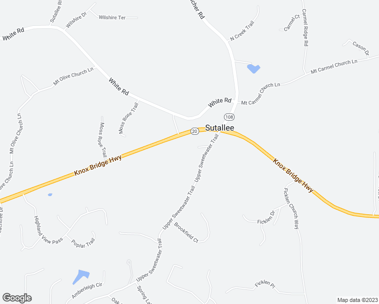 map of restaurants, bars, coffee shops, grocery stores, and more near 2841 Upper Sweetwater Trail in White