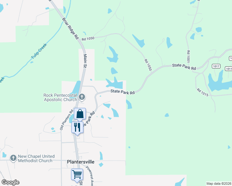 map of restaurants, bars, coffee shops, grocery stores, and more near 203 State Park Road in Tupelo