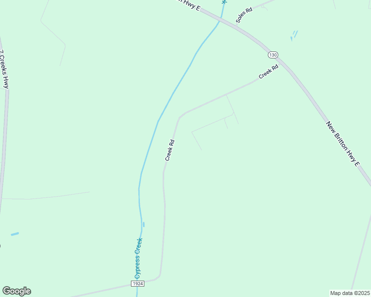map of restaurants, bars, coffee shops, grocery stores, and more near 599 Creek Road in Whiteville