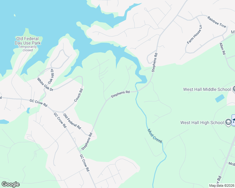 map of restaurants, bars, coffee shops, grocery stores, and more near 5740 Old Flowery Branch Road in Flowery Branch