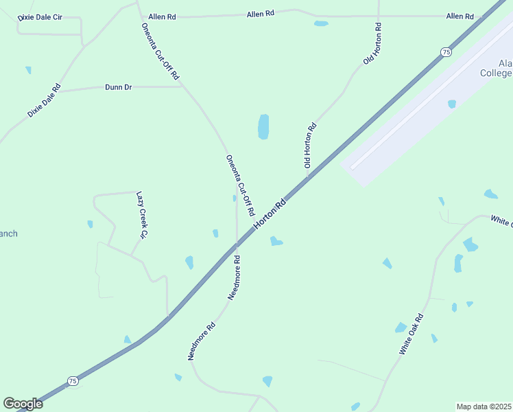 map of restaurants, bars, coffee shops, grocery stores, and more near 4919 Oneonta Cut-Off Road in Albertville