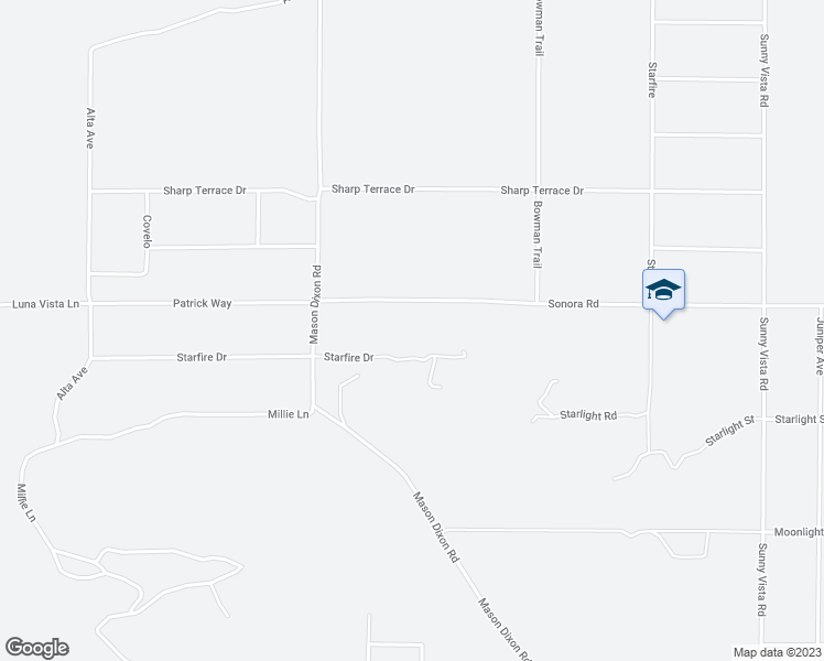 map of restaurants, bars, coffee shops, grocery stores, and more near 60279 Sonora Road in Joshua Tree