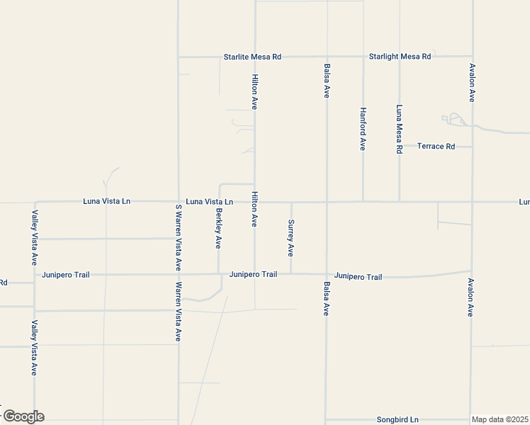 map of restaurants, bars, coffee shops, grocery stores, and more near 57941 Luna Vista Lane in Yucca Valley