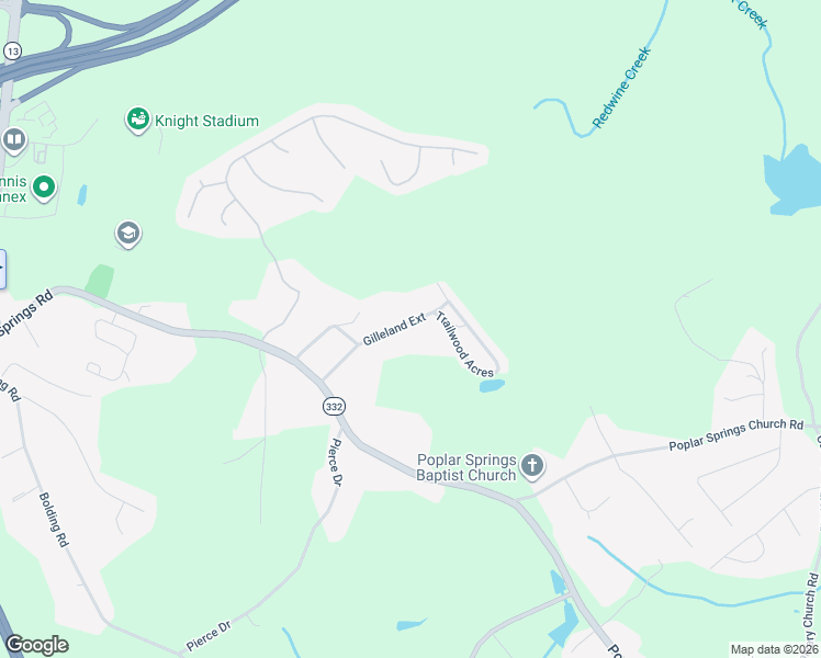 map of restaurants, bars, coffee shops, grocery stores, and more near 3526 Gilleland Extension in Gainesville