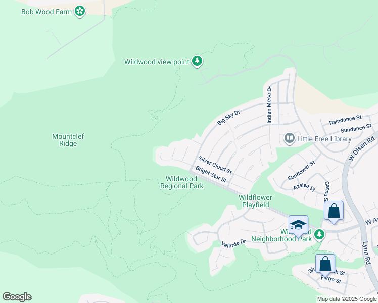 map of restaurants, bars, coffee shops, grocery stores, and more near 3038 Shadow Hill Circle in Thousand Oaks