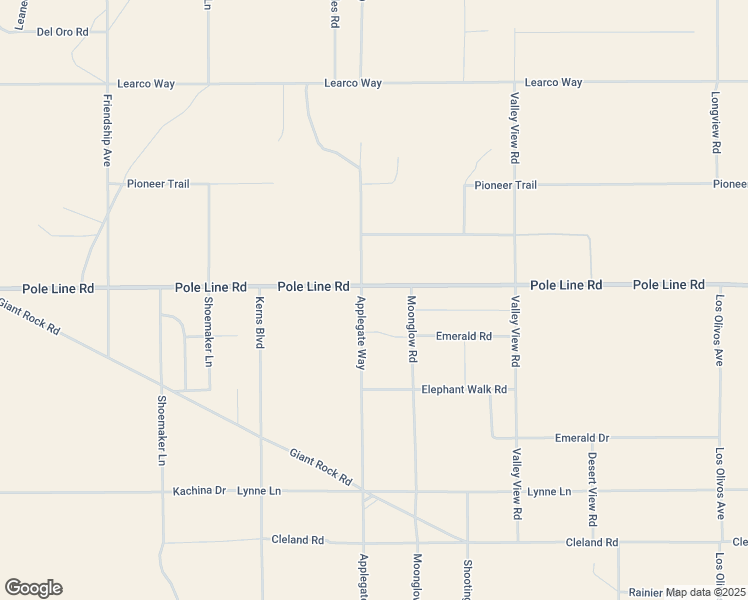map of restaurants, bars, coffee shops, grocery stores, and more near 68200 Pole Line Road in Twentynine Palms