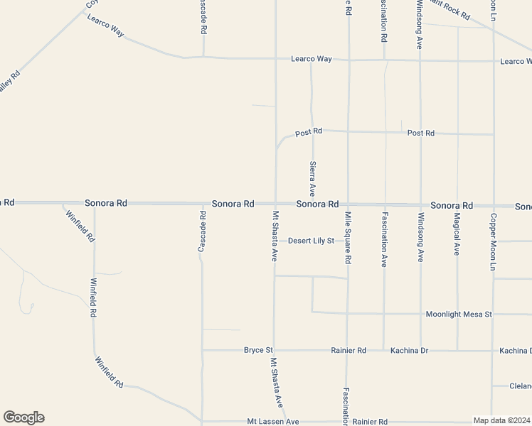 map of restaurants, bars, coffee shops, grocery stores, and more near 65875 Sonora Road in Joshua Tree