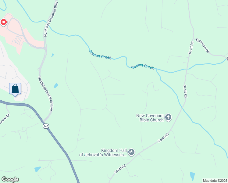 map of restaurants, bars, coffee shops, grocery stores, and more near 309 Hideaway Acres in Canton