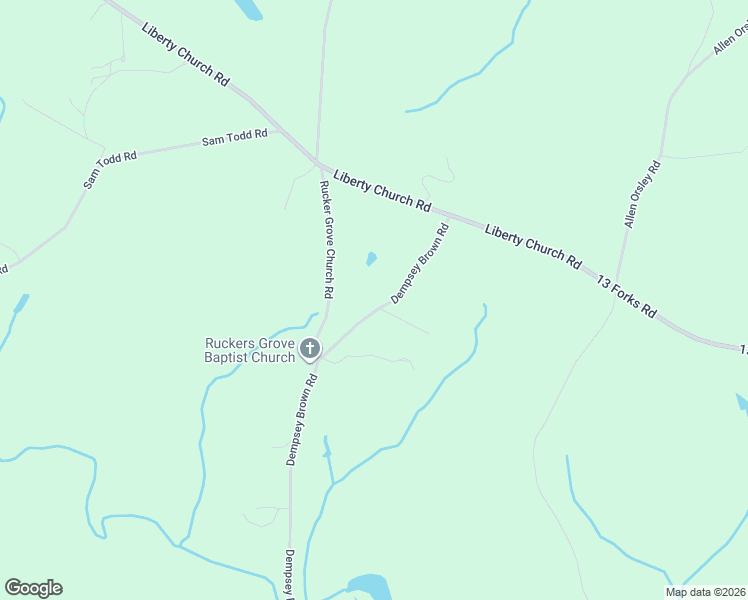 map of restaurants, bars, coffee shops, grocery stores, and more near 2677-2699 Dempsey Brown Road in Dewy Rose