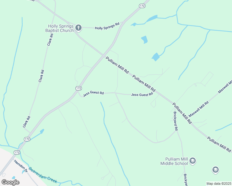 map of restaurants, bars, coffee shops, grocery stores, and more near 2655 Jess Guest Road in Dewy Rose