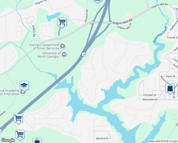 map of restaurants, bars, coffee shops, grocery stores, and more near 2015 Apple Valley Ct in Cumming
