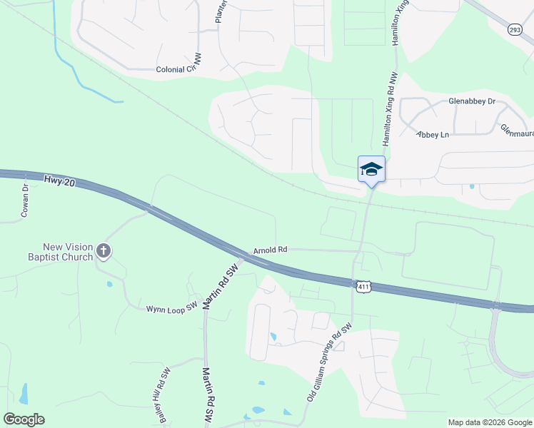 map of restaurants, bars, coffee shops, grocery stores, and more near 47 Criss Black Road Northwest in Cartersville