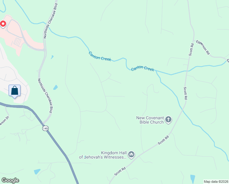 map of restaurants, bars, coffee shops, grocery stores, and more near 309 Hideaway Acres in Canton