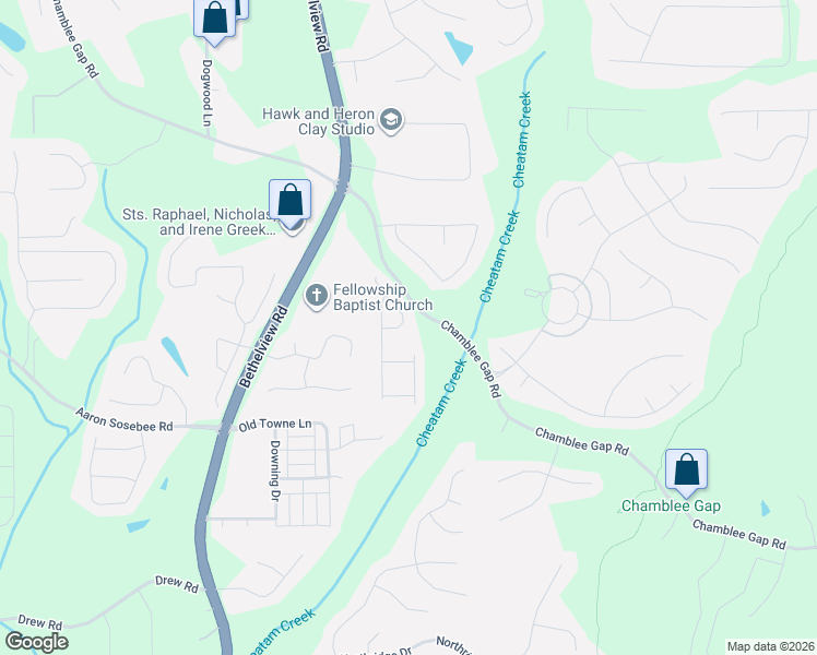 map of restaurants, bars, coffee shops, grocery stores, and more near 2485 Barley Crest Pass in Cumming