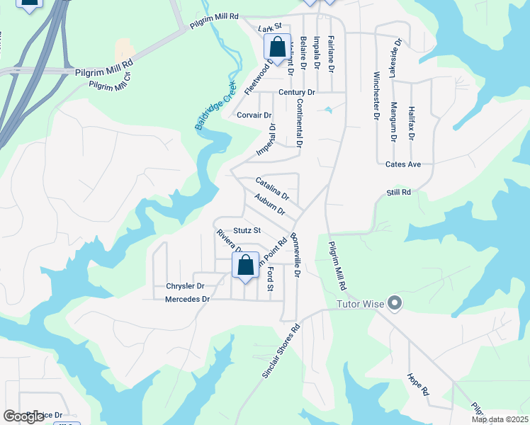 map of restaurants, bars, coffee shops, grocery stores, and more near 3575 Bonneville Drive in Cumming