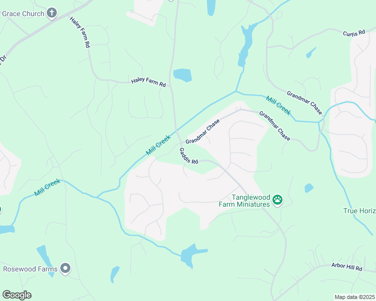 map of restaurants, bars, coffee shops, grocery stores, and more near 2124 Gaddis Road in Canton