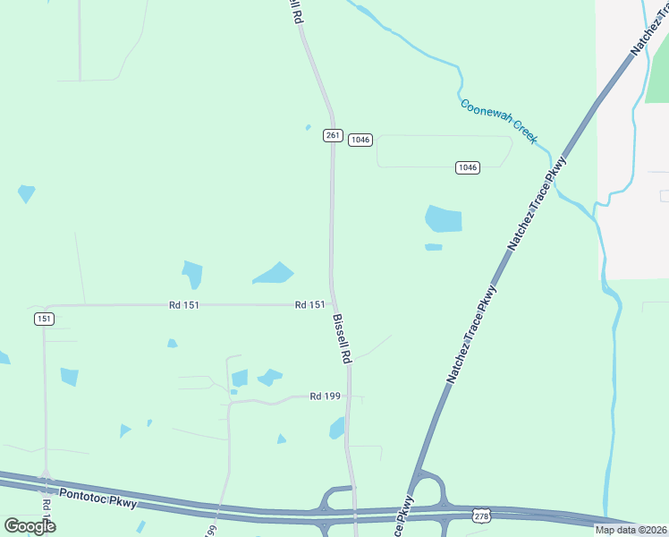 map of restaurants, bars, coffee shops, grocery stores, and more near 1025 Bissell Rd in Tupelo