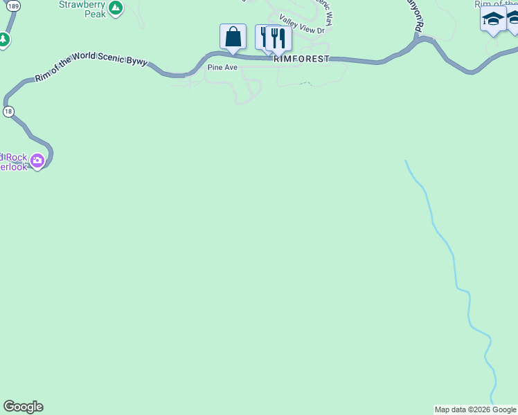 map of restaurants, bars, coffee shops, grocery stores, and more near 26441 Apache Trail in Rimforest