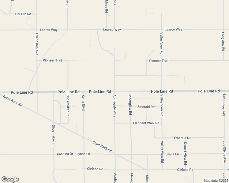 map of restaurants, bars, coffee shops, grocery stores, and more near 68200 Pole Line Road in Twentynine Palms