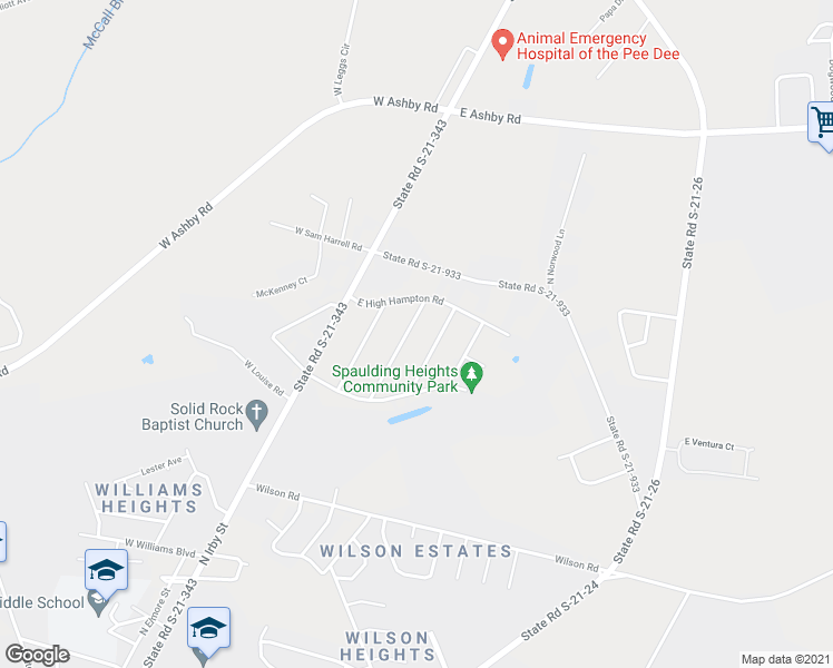 map of restaurants, bars, coffee shops, grocery stores, and more near 1522 North Allegheny Ridge in Florence