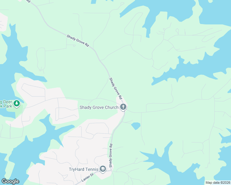 map of restaurants, bars, coffee shops, grocery stores, and more near 6640 Shady Grove Road in Cumming