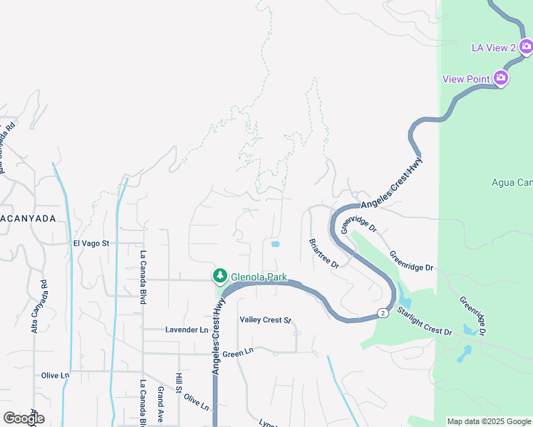 map of restaurants, bars, coffee shops, grocery stores, and more near 5337 Mountain Meadow Lane in La Cañada Flintridge