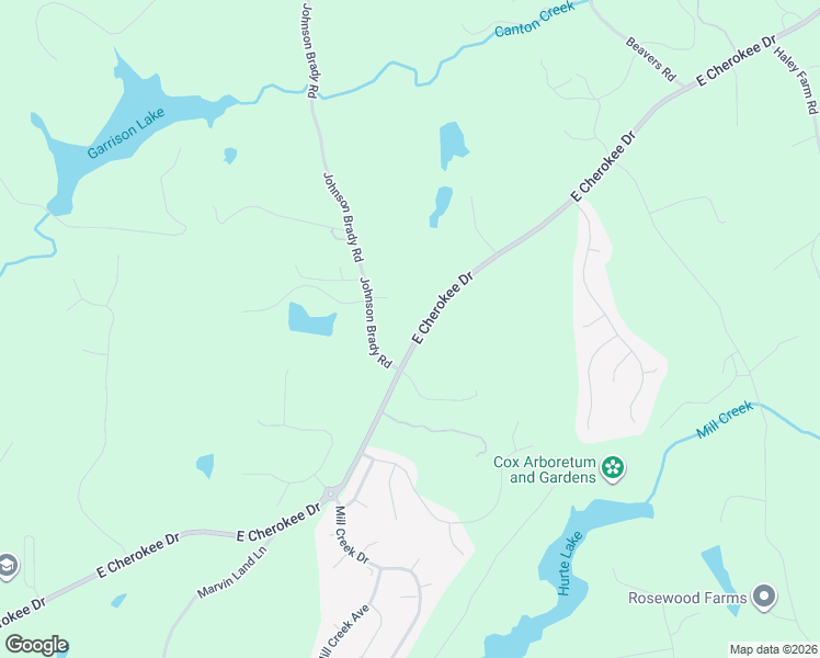 map of restaurants, bars, coffee shops, grocery stores, and more near 7631 East Cherokee Drive in Canton