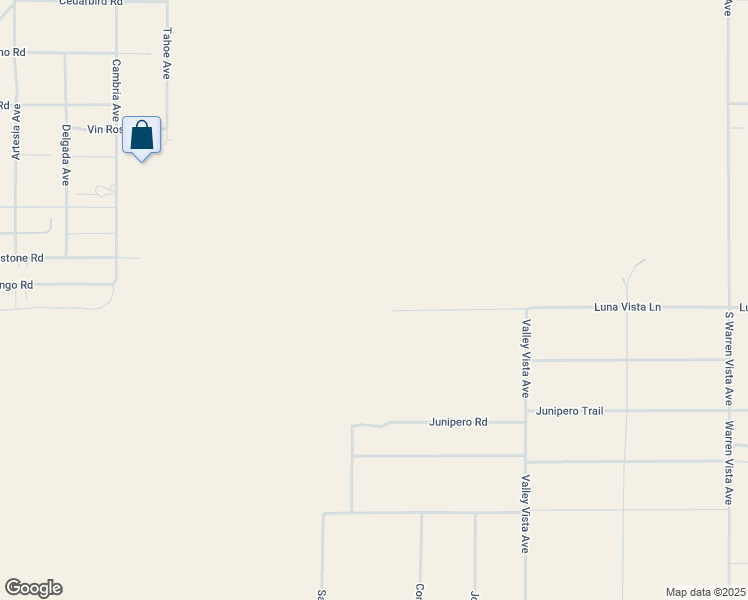 map of restaurants, bars, coffee shops, grocery stores, and more near 57120 Luna Vista Lane in Yucca Valley