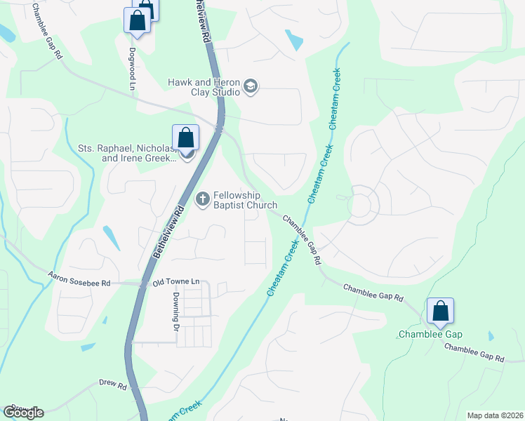 map of restaurants, bars, coffee shops, grocery stores, and more near 2485 Barley Crest Pass in Cumming