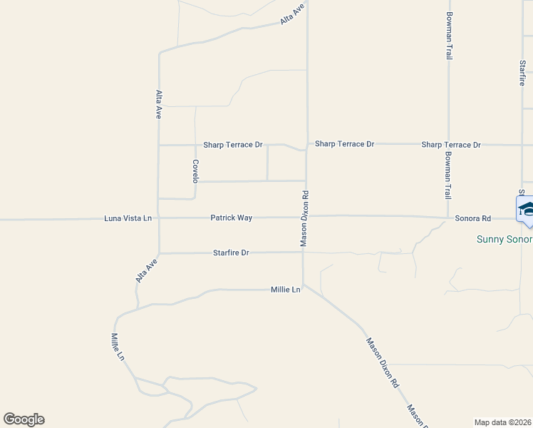 map of restaurants, bars, coffee shops, grocery stores, and more near 1674 Mason Dixon Road in Joshua Tree