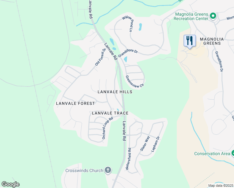 map of restaurants, bars, coffee shops, grocery stores, and more near 690 Lewis Road Northeast in Leland